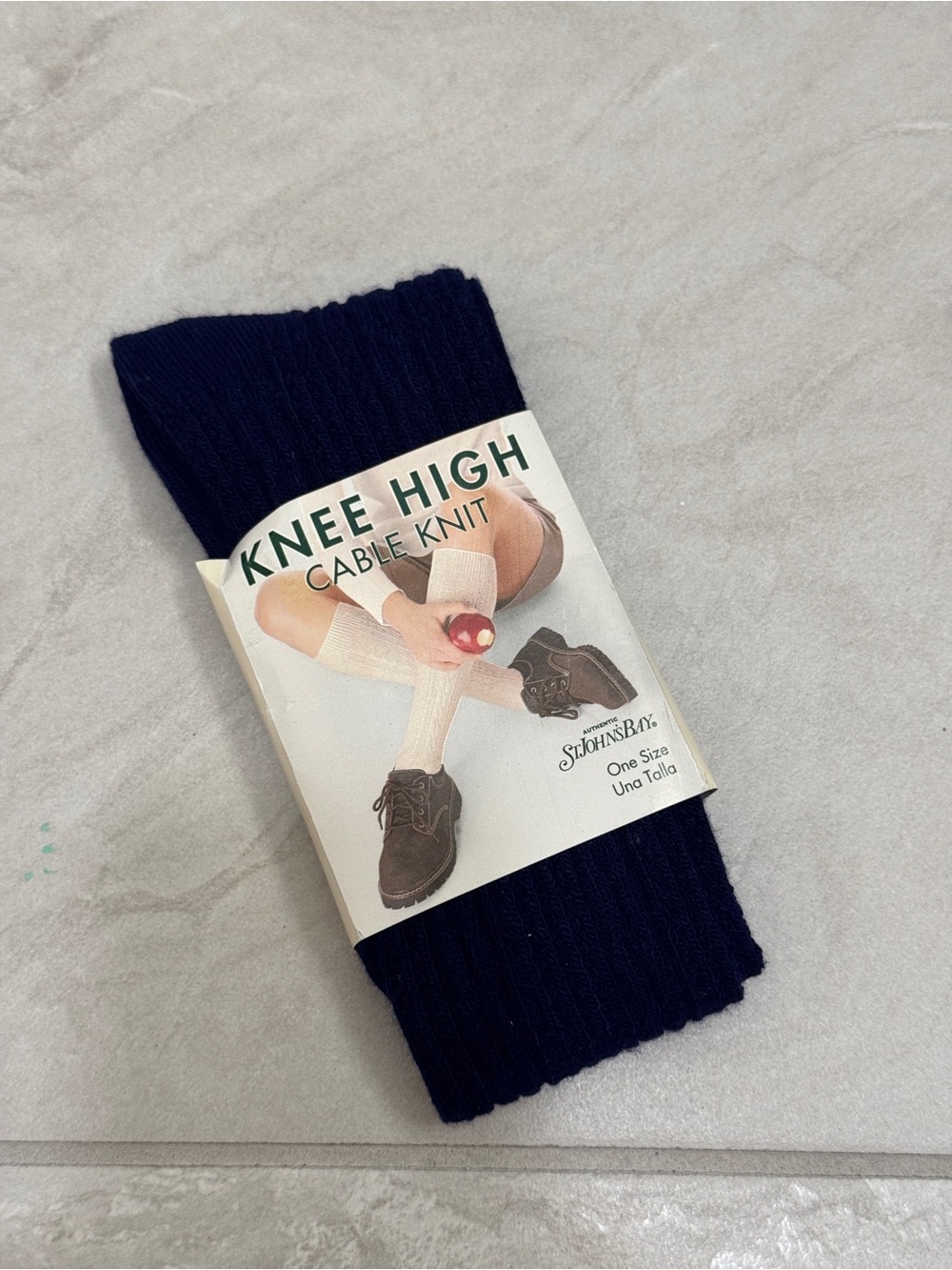 Vintage Knee High Cable Knit Socks Indie Preppy